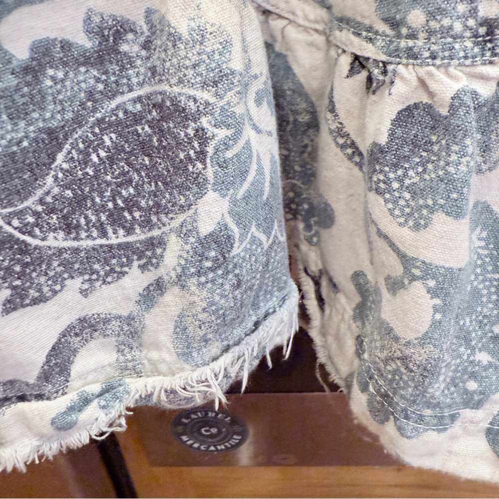 Pilcro by Anthropologie Puff Sleeve Dress/ with Frayed Hems XL - Picture 5 of 16